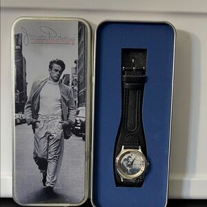 James Dean 50th Anniversary Watch with Black Leather Strap